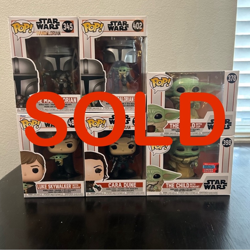 Star Wars - Mandalorian Funko Pops, lot of 6